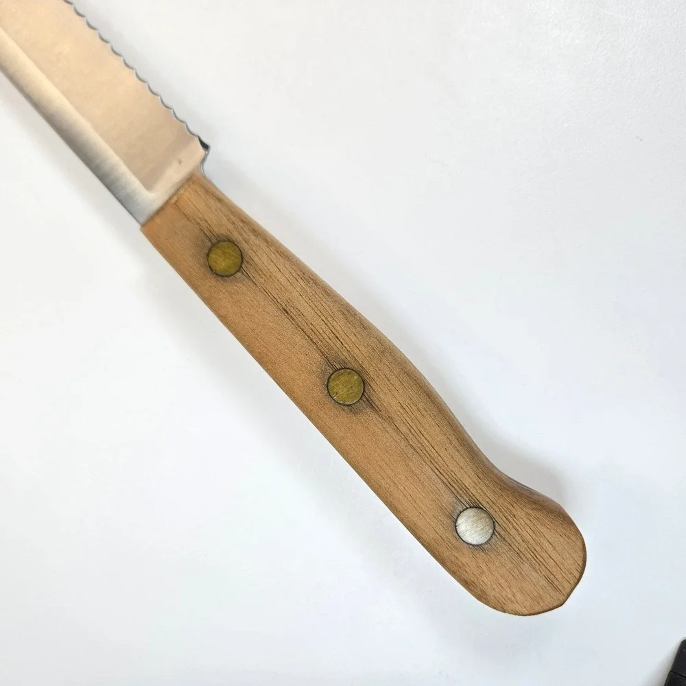 Chicago Cutlery BT10 10 inch Serrated Bread Knife Walnut Handle Made in USA